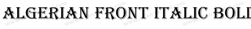 algerian front italic bold字体转换